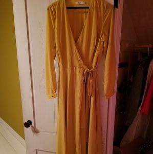 Nwot Mustard colored floor length dress